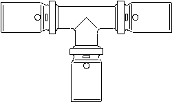 Прессовый тройник Oventrop