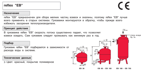 Грязесборник reflex EB