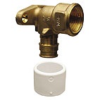Водорозетка Uponor Q&E  с фланцем 20-½" BP, высота 43 мм